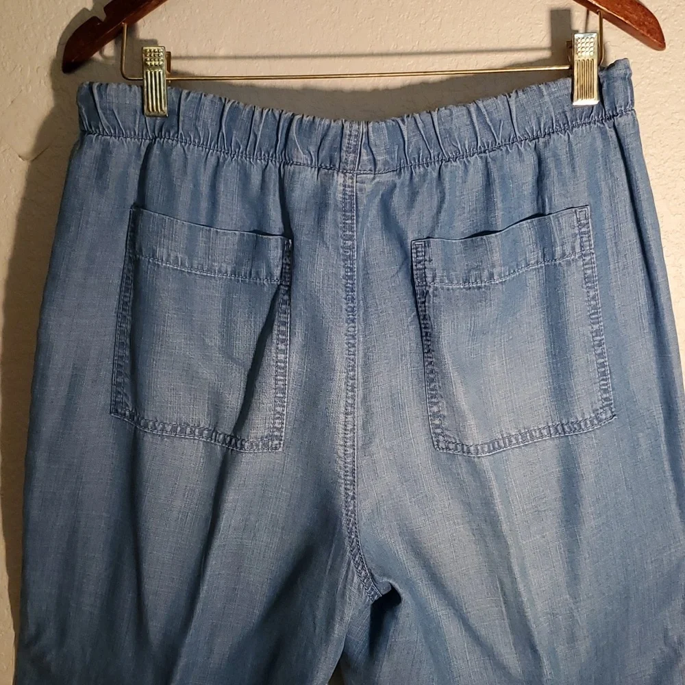 🦋PLATINUM LIGHTWEIGHT DENIM CAPRI PANTS SIZE 1 R (8) - Picture 6 of 10